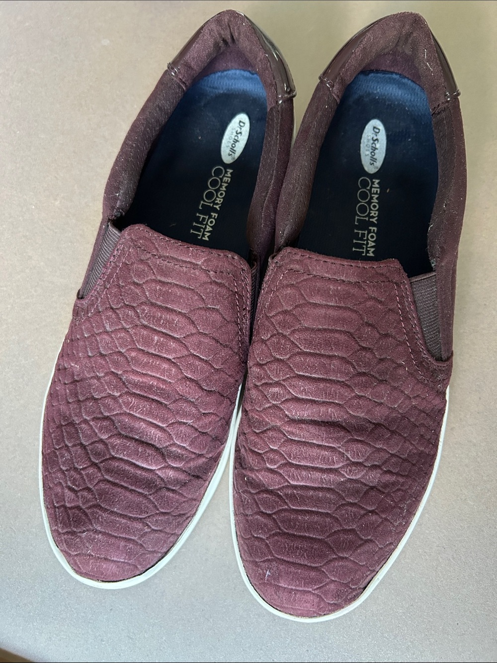 Dr. Scholl's Burgundy Slip-On Loafers